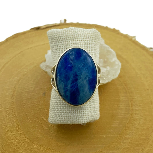 anillo afganita natural pieza única plata