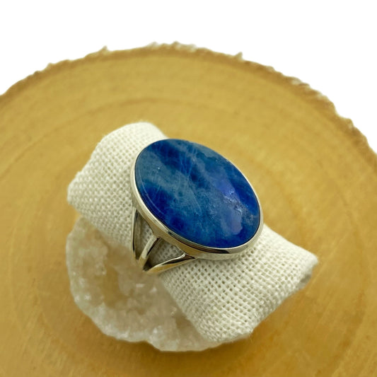 anillo afganita natural pieza única plata