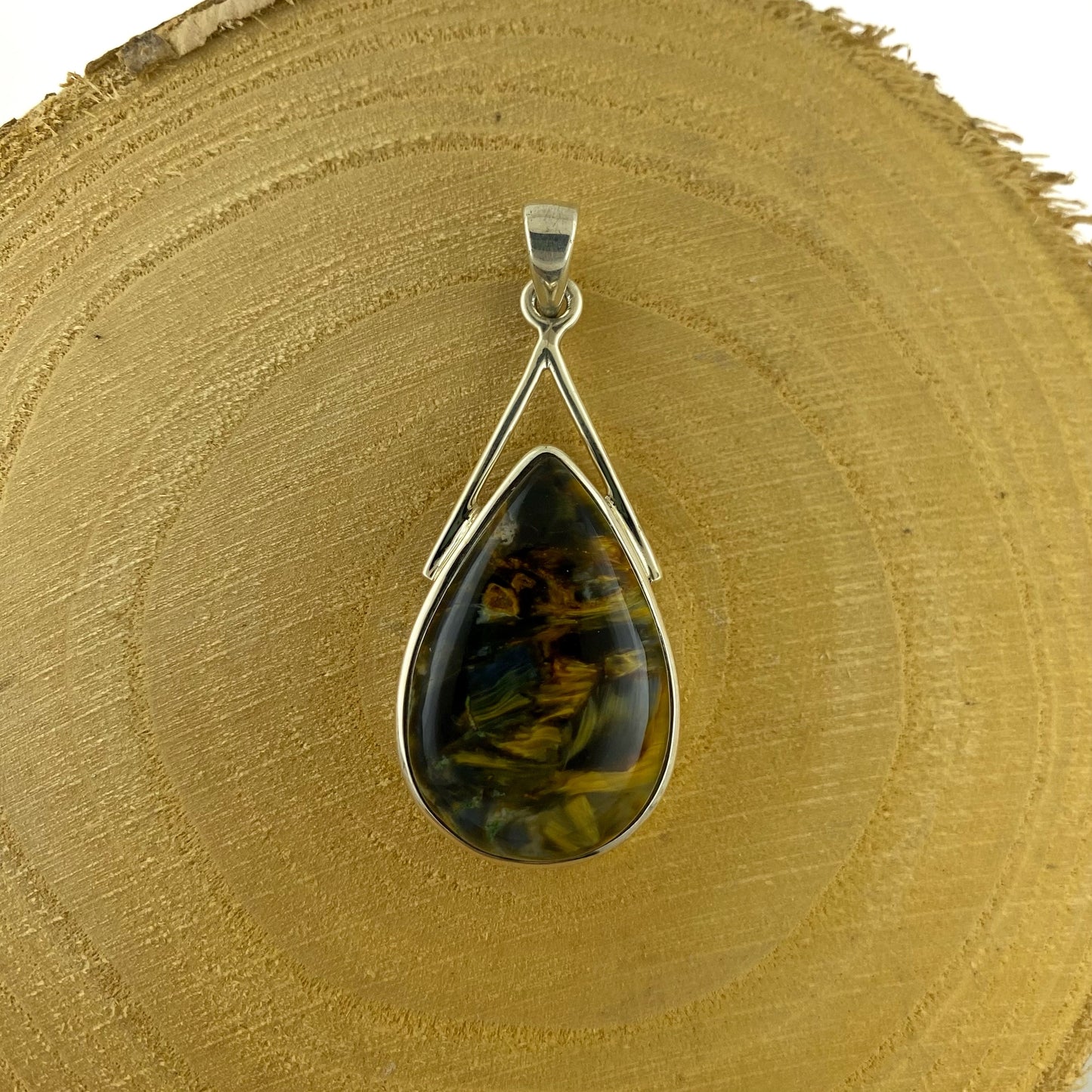 colgante pietersita plata